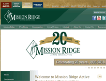 Tablet Screenshot of missionridge.org